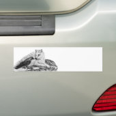 Wolf- und Rabenschwarzweiss-Entwurf Autoaufkleber (Auf Auto)