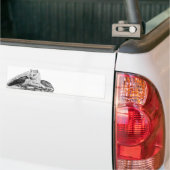 Wolf- und Rabenschwarzweiss-Entwurf Autoaufkleber (Auf Lkw)