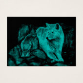 Wolf und Raven in der Nacht (Vorderseite)