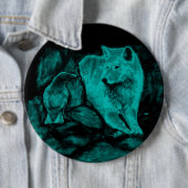 Wolf und Raven in der Nacht Button (Beispiel)