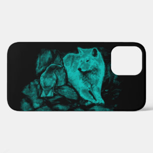 Wolf und Raven in der Nacht Case-Mate iPhone Hülle