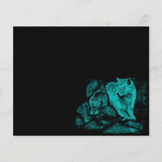 Wolf und Raven in der Nacht Flyer (Vorne)