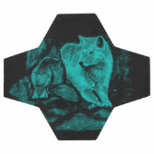 Wolf und Raven in der Nacht Fußball (Flach)