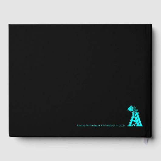 Wolf und Raven in der Nacht Gästebuch (Rückseite)