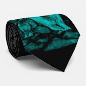 Wolf und Raven in der Nacht Krawatte (Gerollt)