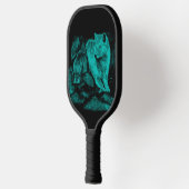 Wolf und Raven in der Nacht Pickleball Schläger (Links)
