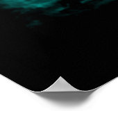 Wolf und Raven in der Nacht Poster (Ecke)