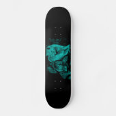 Wolf und Raven in der Nacht Skateboard (Vorderseite)