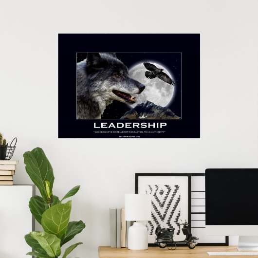 Wolf und Raven Leadership Motivierend Poster (Heimbüro)