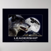 Wolf und Raven Leadership Motivierend Poster (Vorne)