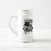 Wolf und Raven mit Skull Bierglas (Links)