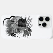 Wolf und Raven mit Skull Case-Mate iPhone Hülle (Rückseite (Horizontal))