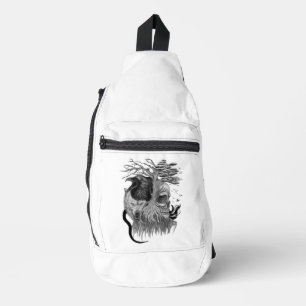 Wolf und Raven mit Skull Crossbody Bag