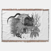 Wolf und Raven mit Skull Decke (Vorderseite)