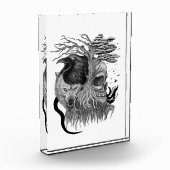 Wolf und Raven mit Skull Fotoblock (Links)