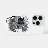 Wolf und Raven mit Skull iPhone Hülle (Rückseite (Horizontal))