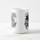Wolf und Raven mit Skull Kaffeetasse (Mittel)