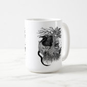 Wolf und Raven mit Skull Kaffeetasse (VorderseiteRechts)