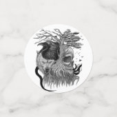 Wolf und Raven mit Skull Konfetti (Klein Vorderseite)