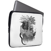 Wolf und Raven mit Skull Laptopschutzhülle (Vorne Rechts)