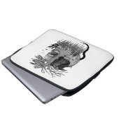 Wolf und Raven mit Skull Laptopschutzhülle (Vorne Knopf)