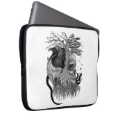 Wolf und Raven mit Skull Laptopschutzhülle (Vorne Rechts)