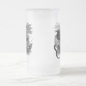 Wolf und Raven mit Skull Mattglas Bierglas (Mittel)