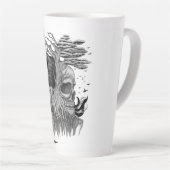 Wolf und Raven mit Skull Milchtasse (Rechte Ecke)