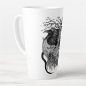 Wolf und Raven mit Skull Milchtasse (Linke Ecke)