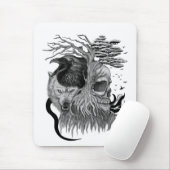 Wolf und Raven mit Skull Mousepad (Mit Mouse)