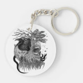 Wolf und Raven mit Skull Schlüsselanhänger (Rückseite)