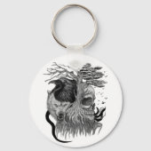 Wolf und Raven mit Skull Schlüsselanhänger (Rückseite)