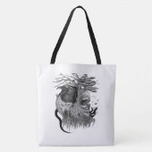 Wolf und Raven mit Skull Tasche (Vorderseite)