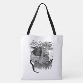 Wolf und Raven mit Skull Tasche (Rückseite)