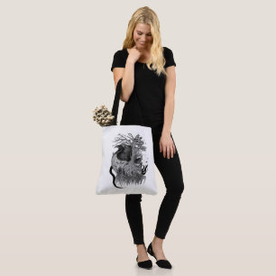 Wolf und Raven mit Skull Tasche