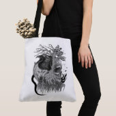 Wolf und Raven mit Skull Tasche (Von Nahem)