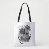 Wolf und Raven mit Skull Tasche (Vorderseite)