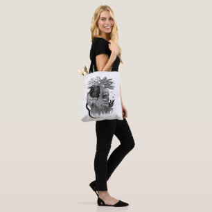 Wolf und Raven mit Skull Tasche