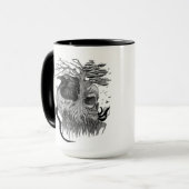 Wolf und Raven mit Skull Tasse (Vorderseite Links)