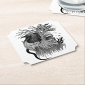 Wolf und Raven mit Skull Untersetzer (angewinkelt)