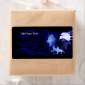Wolf und Raven mit Vollmond (Insitu)