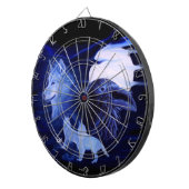 Wolf und Raven mit Vollmond Dartscheibe (Vorderseite rechts)