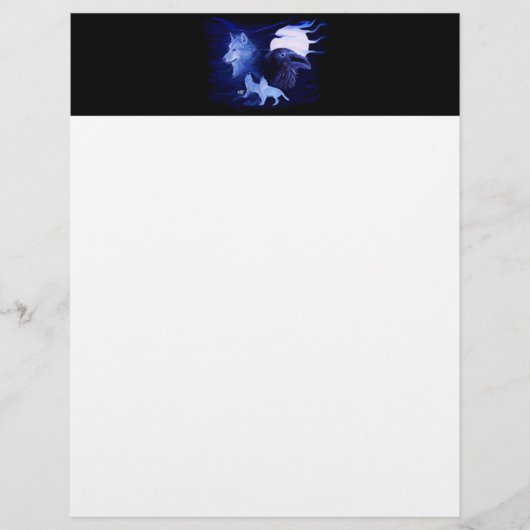 Wolf und Raven mit Vollmond Flyer (Vorne)