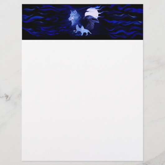 Wolf und Raven mit Vollmond Flyer (Vorne)