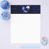Wolf und Raven mit Vollmond Flyer (Einzeln)