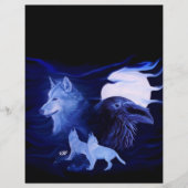 Wolf und Raven mit Vollmond Flyer (Vorne)