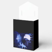 Wolf und Raven mit Vollmond Geschenkschachtel (Geöffnet)