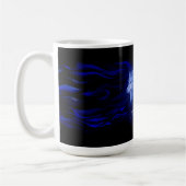 Wolf und Raven mit Vollmond Kaffeetasse (Links)