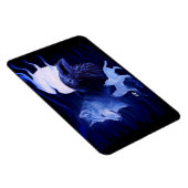 Wolf und Raven mit Vollmond Magnet (Rechte Seite)
