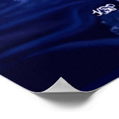 Wolf und Raven mit Vollmond Poster (Ecke)